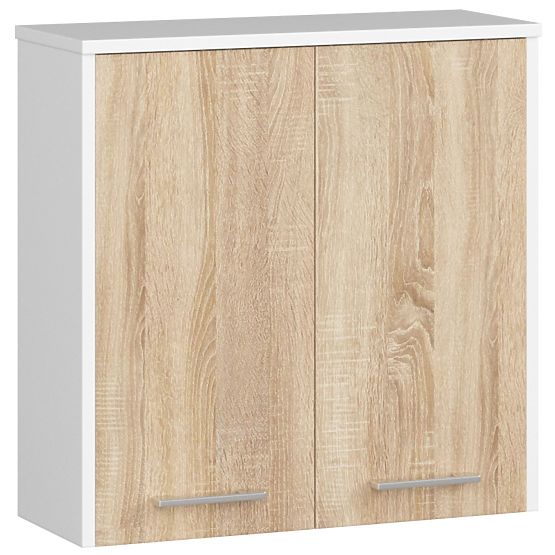 Viseča omarica širina 60 cm FIN 2D bela / sonoma