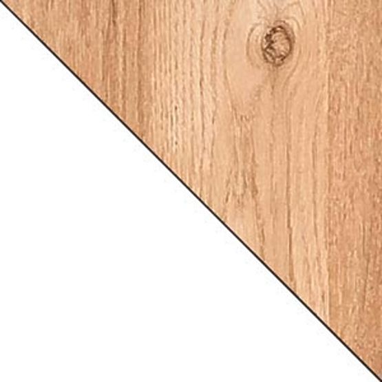 Viseča polica L9 - bela / hrast nash