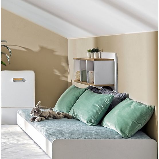 Viseča polica L9 - bela / hrast nash