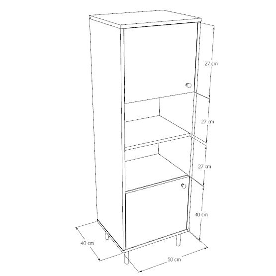 Vitrina za dnevno sobo Venus bela loft