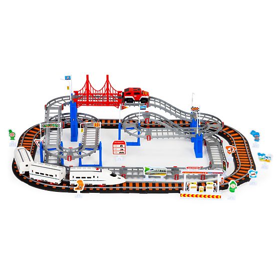 Vlak in avto na baterije dve progi mesto 108 elementov