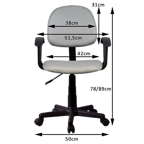VRTLJIVI STOL FD-3 RDEČI