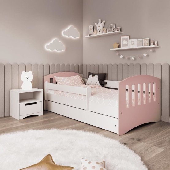 Otroška postelja Classic - pudrasto rožnata