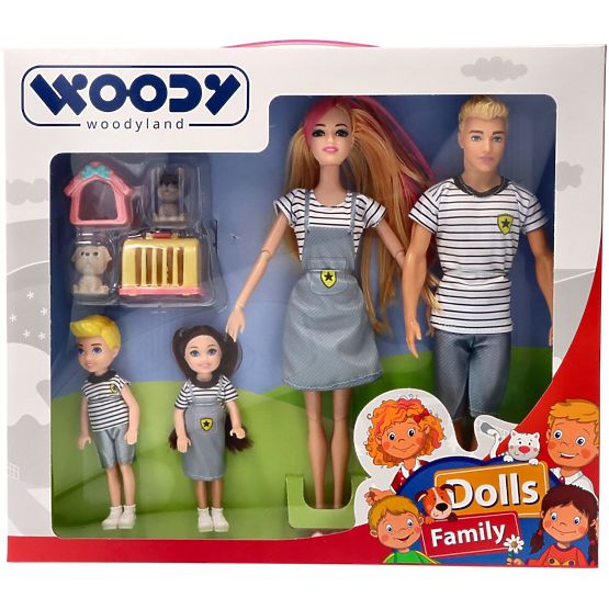 Woodyland Moderni družina lutk z živalmi