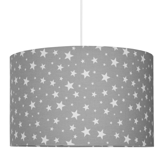 Tekstilna viseča svetilka Zvezdnato nebo - sivo-bela