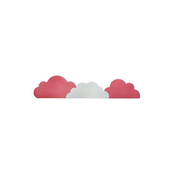 Penasta zaščita za steno za posteljo Clouds - roza
