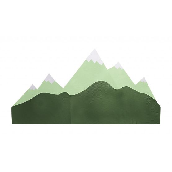 Penasta zaščita za steno za posteljo Mountains - zelena