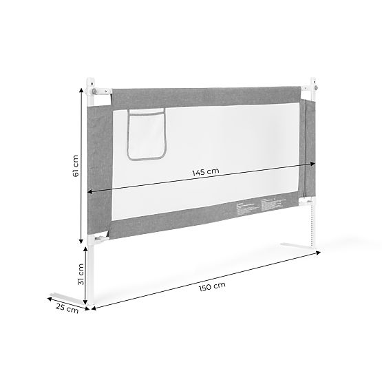Zaščitna ograja za posteljo 150 cm zaščita za otroke ECOTOYS