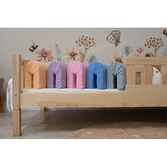 Zaščitna ograja za posteljo Ourbaby - Jersey - Roza