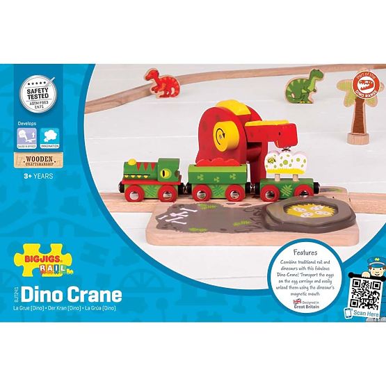 Žerjav z dinozavri Bigjigs Rail