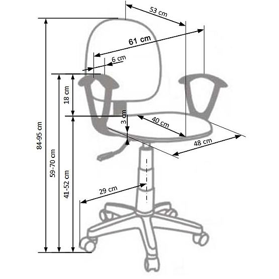 Židlička Darian šedá