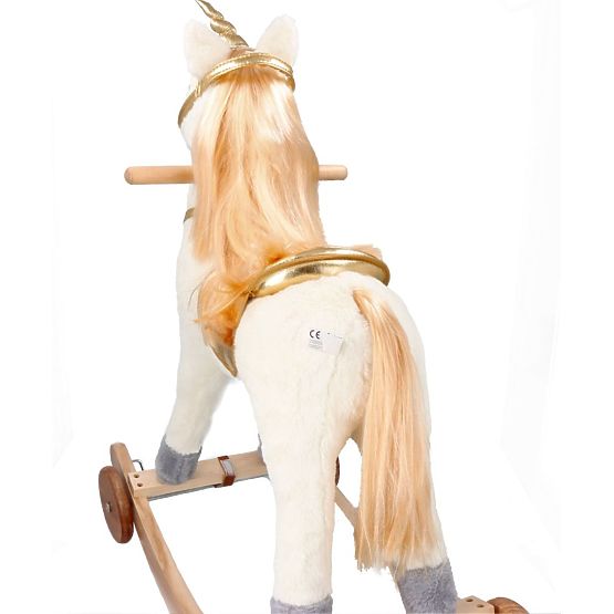 Zlati gugalni samorog s kolesi