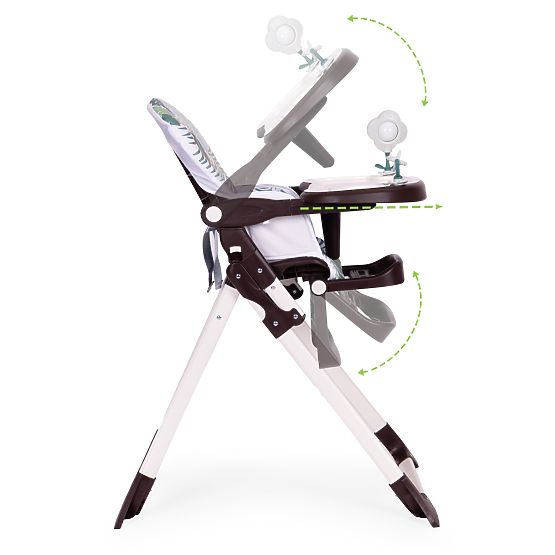 Zložljiv otroški jedilni stol s igračami ECOTOYS