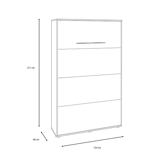 Zložljiva postelja KOBI VERTO 120x200 Siva 1 kos