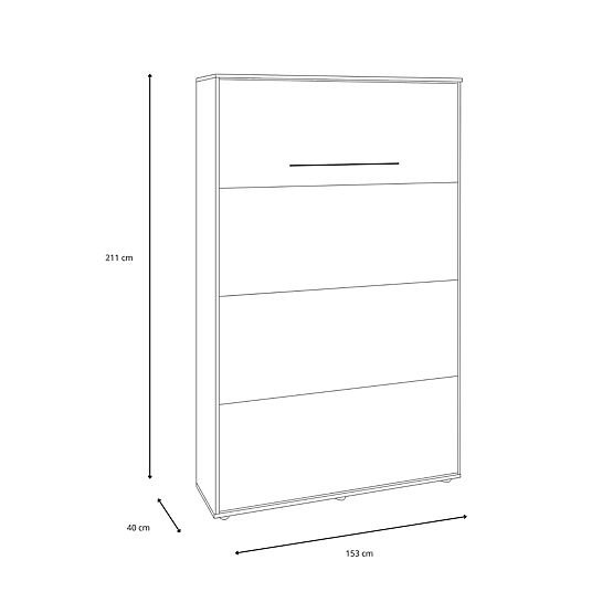 Zložljiva postelja KOBI VERTO 140x200 Bela 1 kos