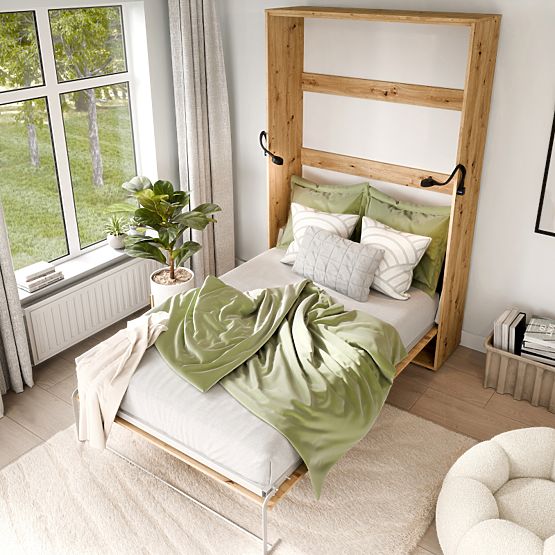 Zložljiva postelja KOBI VERTO 140x200 Dub Artisan 1 kos