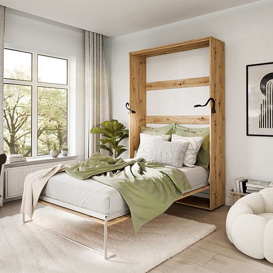 Zložljiva postelja KOBI VERTO 140x200 Dub Artisan 1 kos