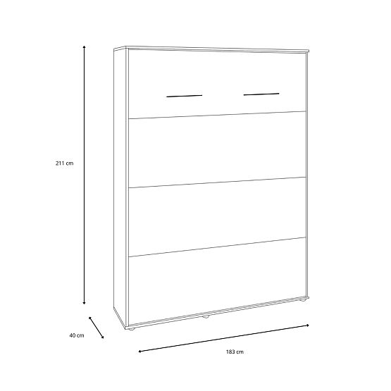 Zložljiva postelja KOBI VERTO 160x200 Hrast Artisan 1 kos