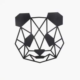 Lesena geometrijska slika - Panda - različne barve, Elka Design