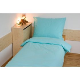 Enobarvna bombažna posteljnina 140x200 cm - turkizna, Brotex