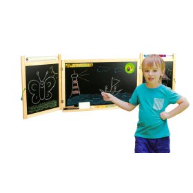 Otroška magnetna / kredna deska na steni - naravna, 3Toys.com