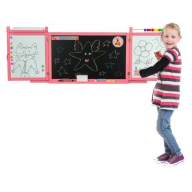 Otroška magnetna / kredna deska na steni - roza, 3Toys.com