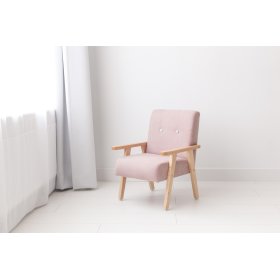 Retro otroški fotelj Velur - roza, Modelina Home