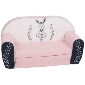 Otroška sedežna garnitura Bunny Ballerina - belo-roza, Delta-trade