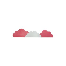 Penasta zaščita za steno za posteljo Clouds - roza, VYLEN