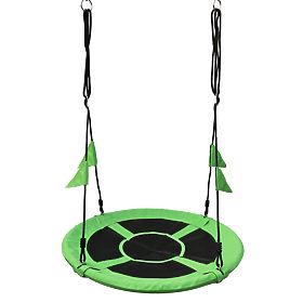 2Kids Toys Gugalnica Štorkljino gnezdo z zastavicami zelena