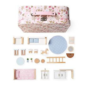 2Kids Toys Hišica za punčke v kovčku Dnevna soba