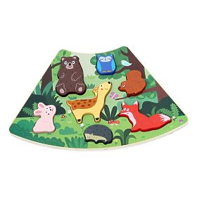 2Kids Toys Lesene sestavljanke Krog povezljive 6 v 1