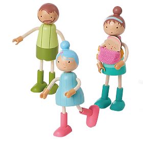 2Kids Toys Set pohištva z družino 5 v 1