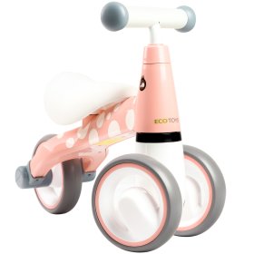 Mini izbirnik - roza z belimi pikami, EcoToys