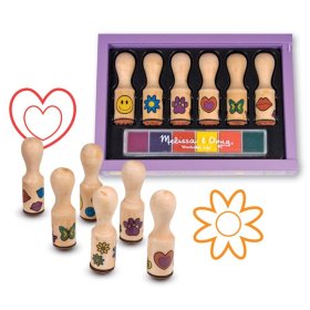 Set lesenih znamk Melissa & Doug - 6 kosov, Melissa & Doug