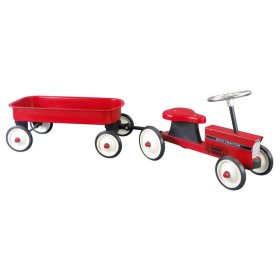 Bouncer Traktor s prikolico - rdeč, Goki
