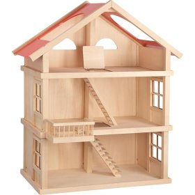 Velika lesena hiška za lutke
