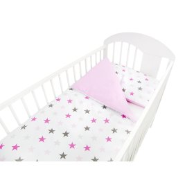 Set posteljnine 135 x 100 cm Zvezdice - roza, Ankras