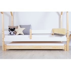 Otroška hiška postelja Frank SCANDI - bela-naravna, Litdrew