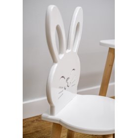 Otroški stol - Zajec - bel