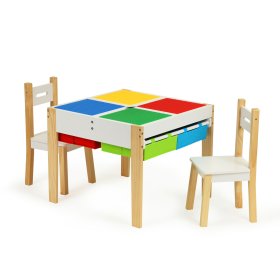 Otroška lesena miza s stoli Creative, EcoToys