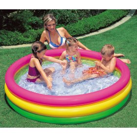 Barvit napihljiv bazen za otroke, INTEX