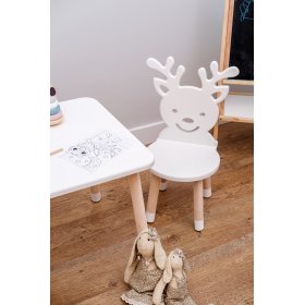 Otroška miza s stoli - Jelenček - bela, Ourbaby