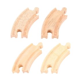 Bigjigs Rail Kratka krožna tirnica 10 cm 4 kos, Bigjigs Rail