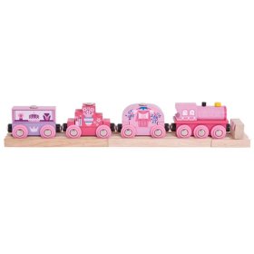 Bigjigs Rail Train za princeske + 3 tirnice