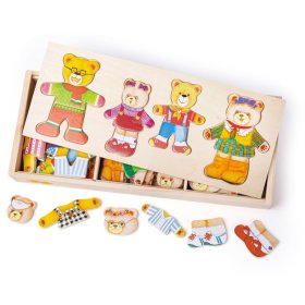 Bigjigs Toys Bear Family Dress Up Puzzle, Bigjigs Toys