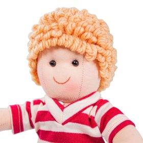 Bigjigs Toys Punčka iz blaga Harry 28 cm, Bigjigs Toys