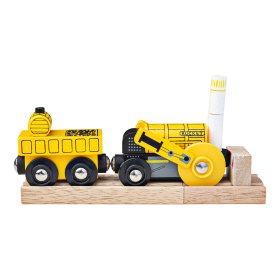 Bigjigs Rail Replika zgodovinske lokomotive Rocket + 2 tira, Bigjigs Rail