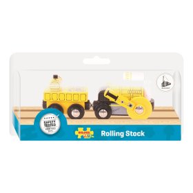 Bigjigs Rail Replika zgodovinske lokomotive Rocket + 2 tira, Bigjigs Rail