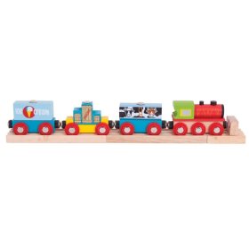 Tovorni vlak Bigjigs Rail + 3 tiri